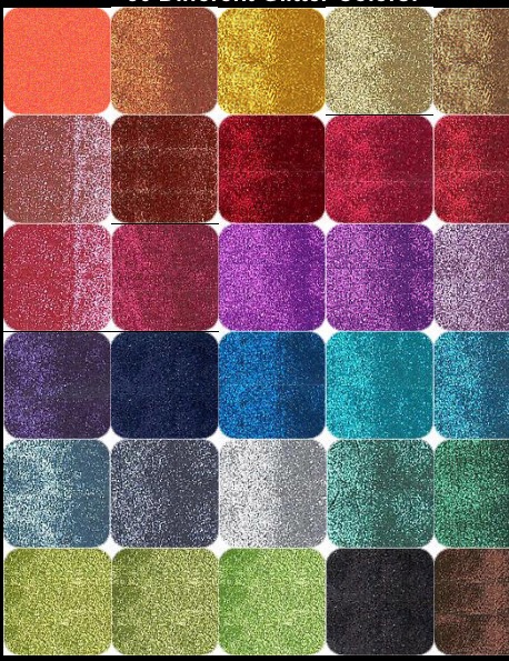 30 colorful Glitter choices
